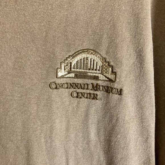 Men's 2XL Tultex Brown Short-Sleeved Cotton Souvenir Tee Cincinnati Museum - Picture 3 of 7